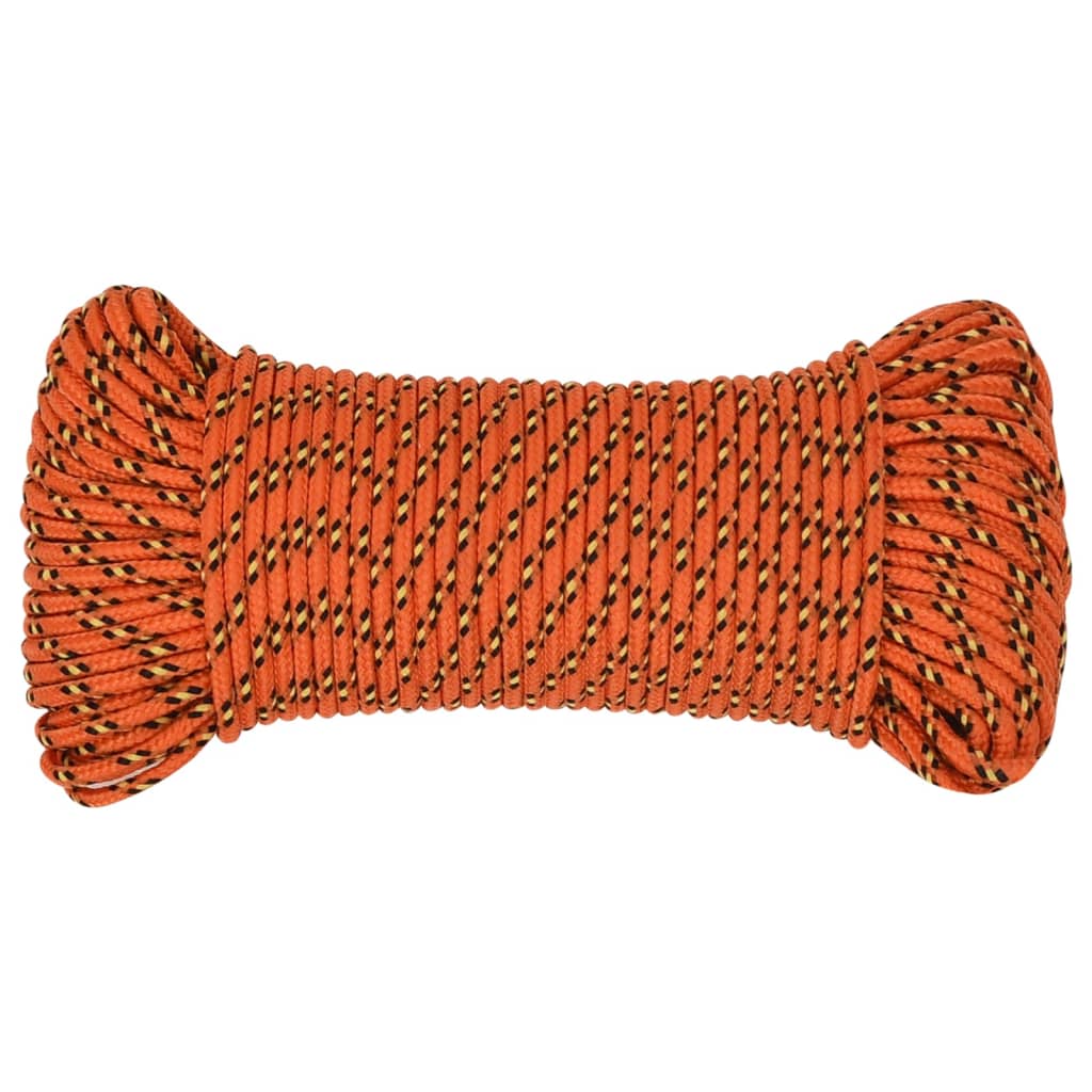 Boat rope orange 5 mm 50 m polypropylene