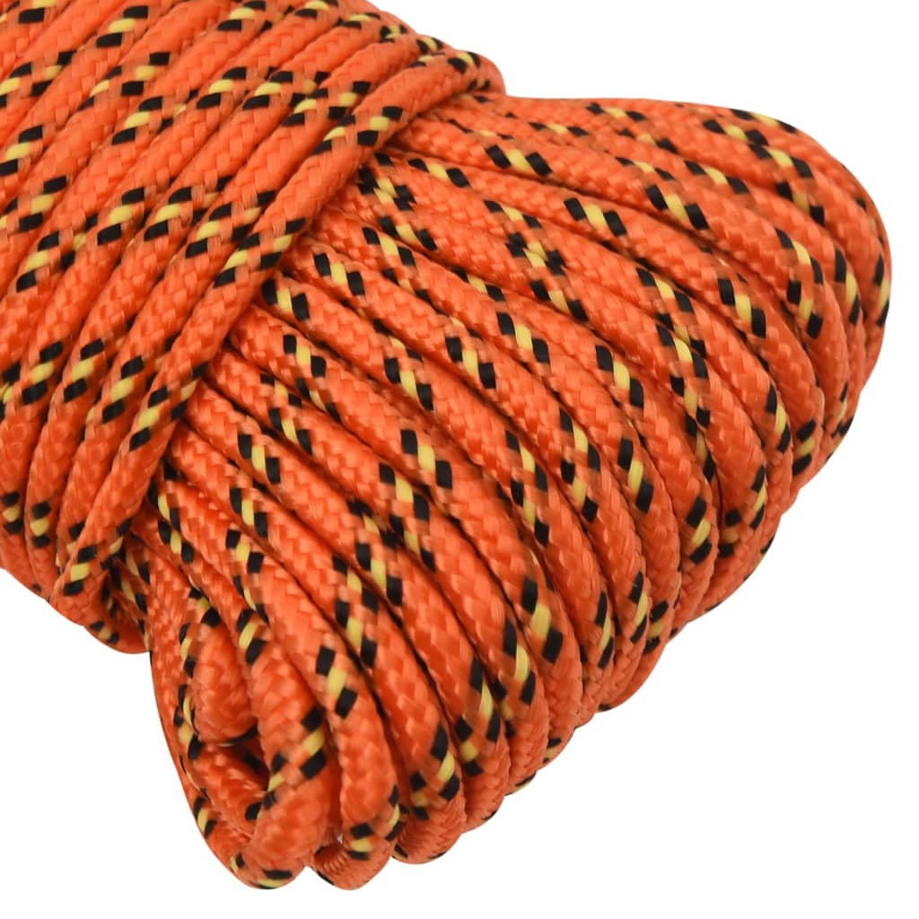 Boat rope orange 5 mm 50 m polypropylene