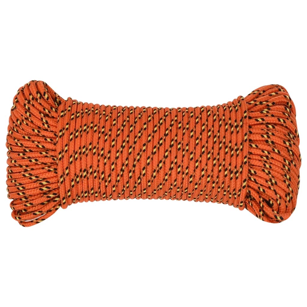 Boat rope orange 5 mm 100 m polypropylene