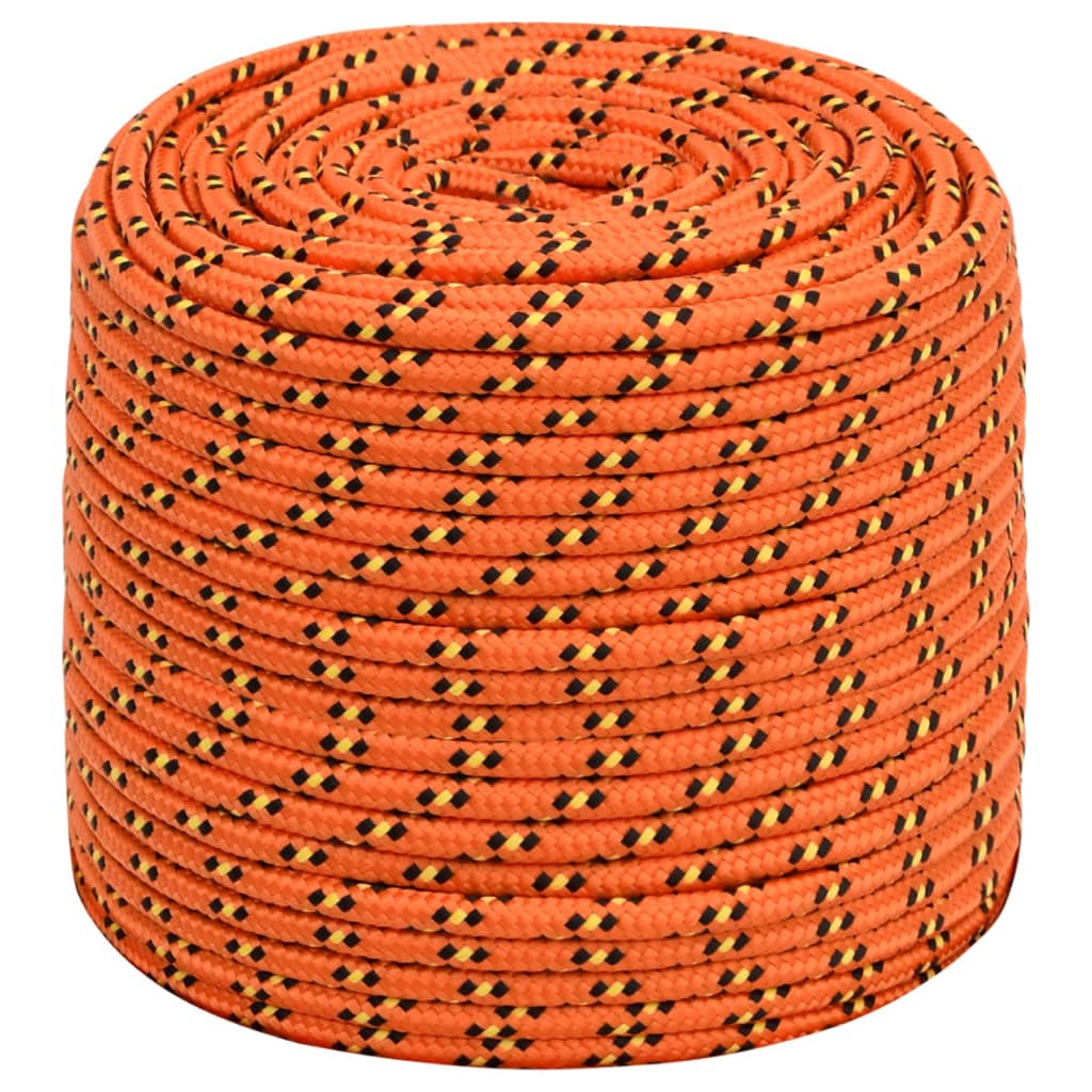 Boat rope orange 8 mm 50 m polypropylene