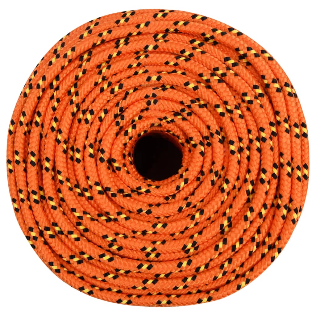 Boat rope orange 8 mm 50 m polypropylene