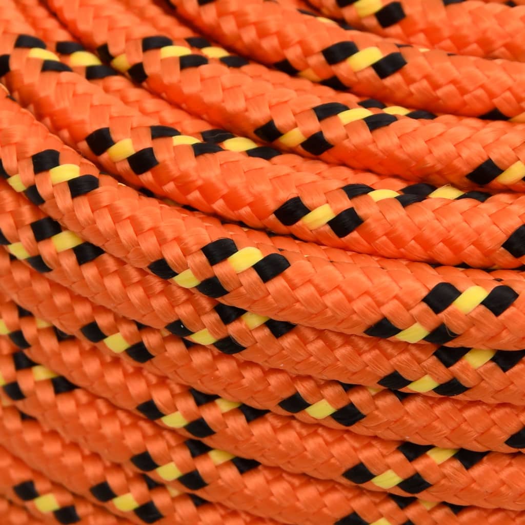 Boat rope orange 8 mm 50 m polypropylene