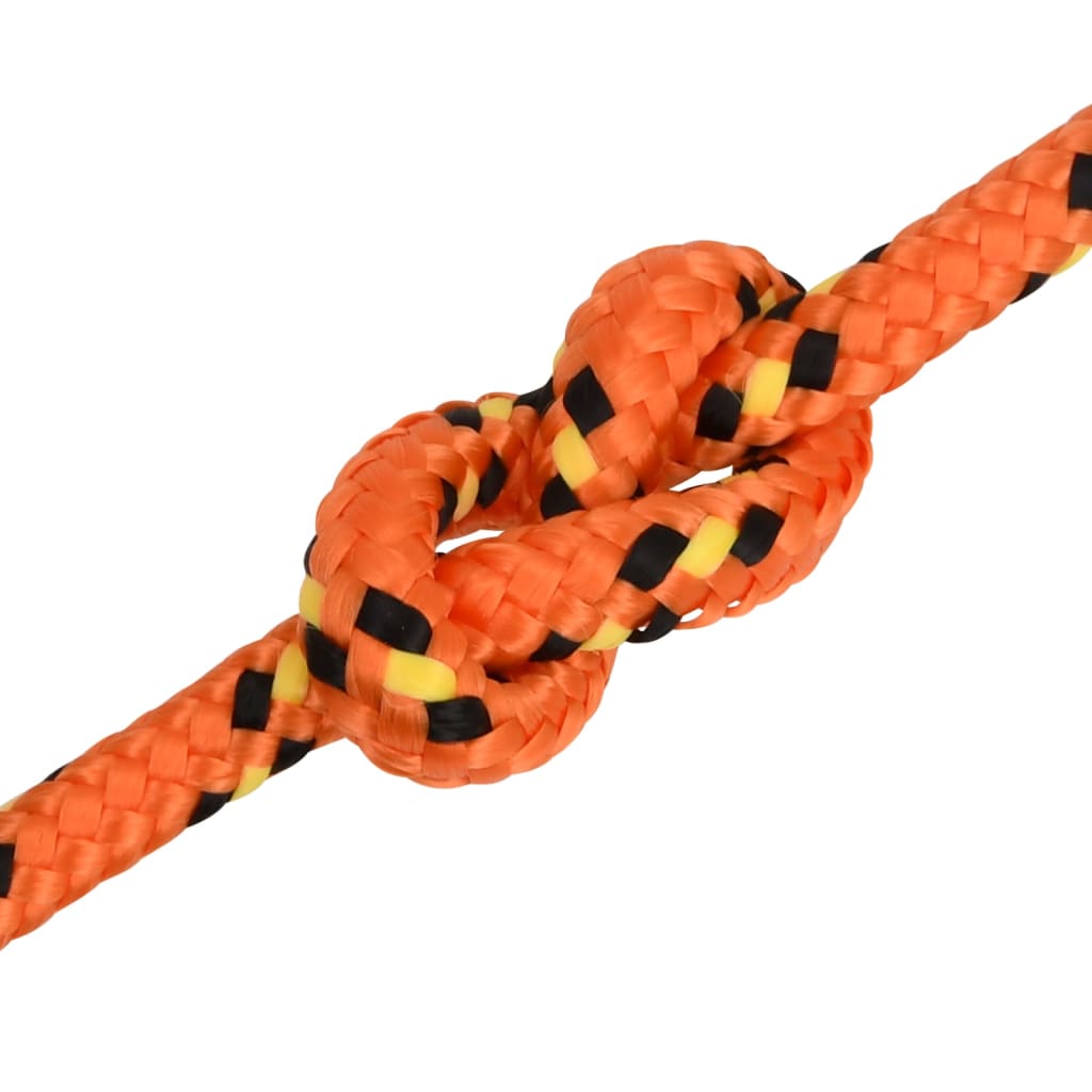 Boat rope orange 8 mm 50 m polypropylene