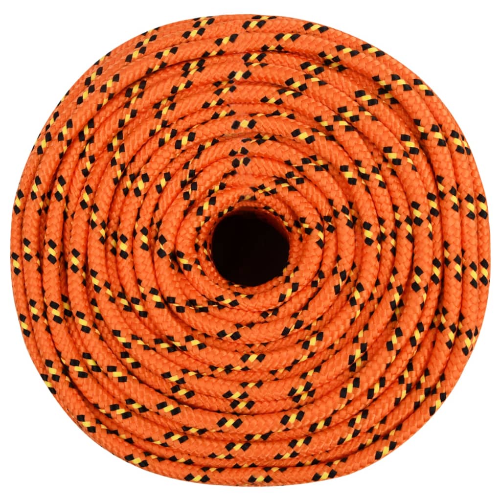 Boat rope orange 10 mm 100 m polypropylene