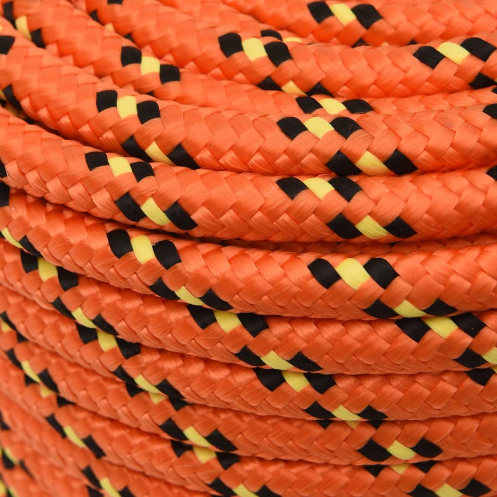 Boat rope orange 12 mm 250 m polypropylene