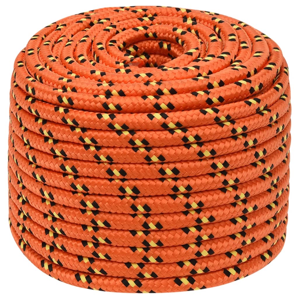Boat rope orange 14 mm 250 m polypropylene