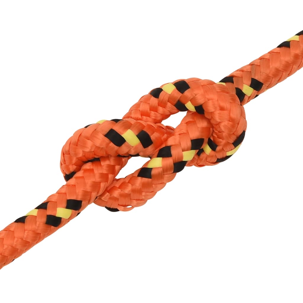 Boat rope orange 14 mm 250 m polypropylene