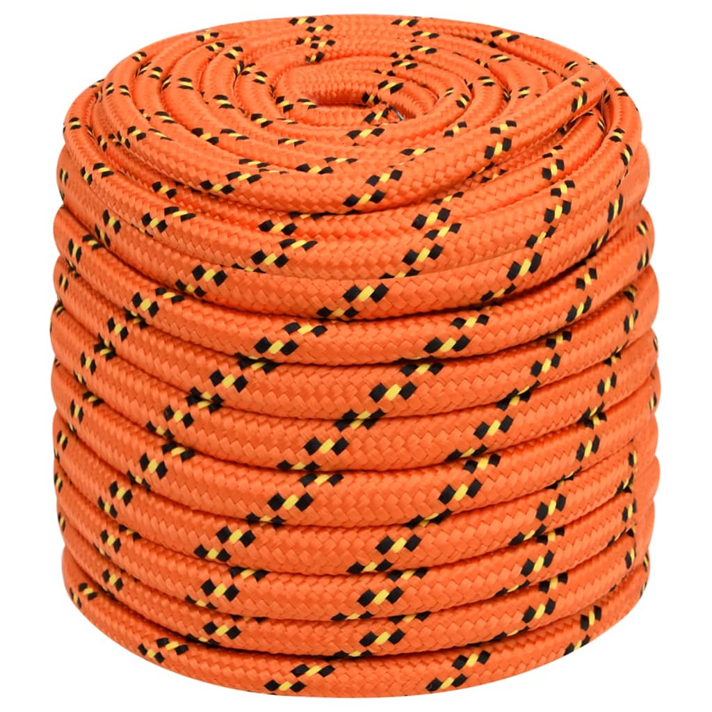 Boat rope orange 18 mm 100 m polypropylene