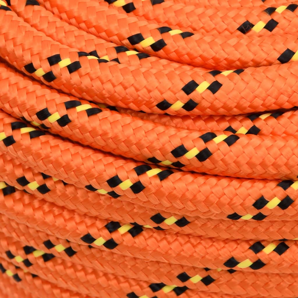 Boat rope orange 18 mm 100 m polypropylene