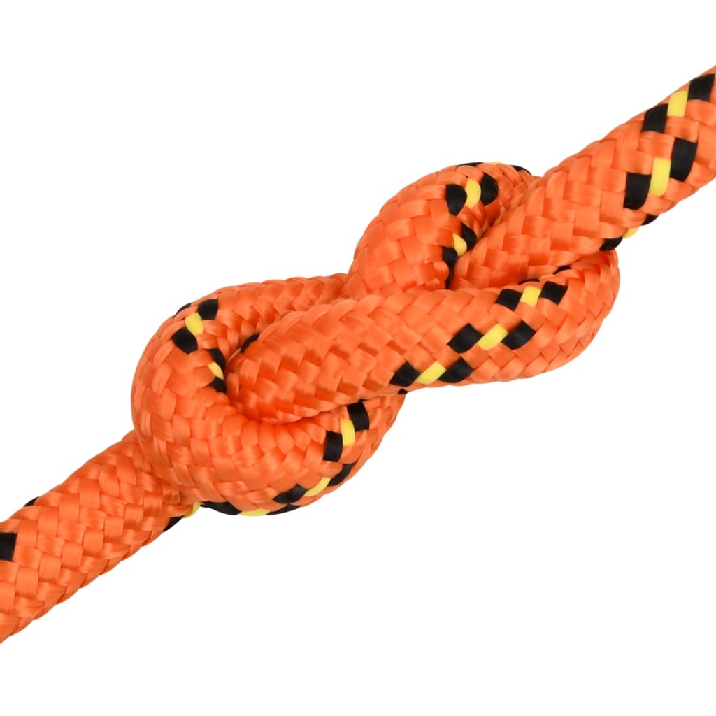 Boat rope orange 18 mm 100 m polypropylene
