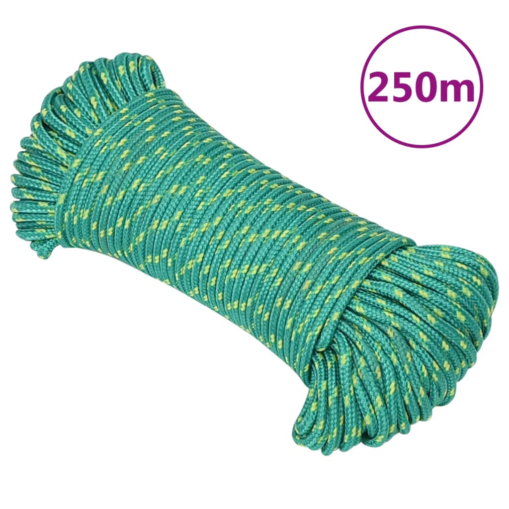 Boat rope green 3 mm 250 m polypropylene