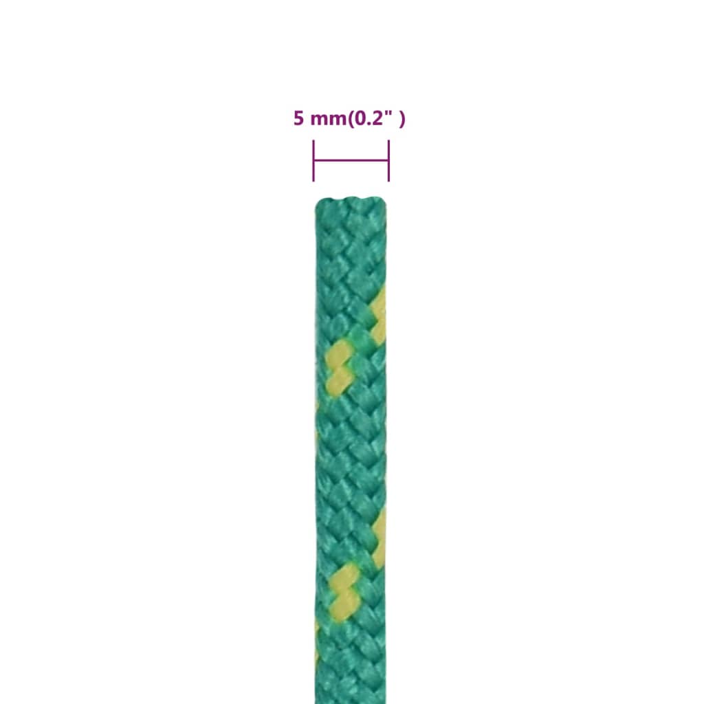 Boat rope green 5 mm 500 m polypropylene