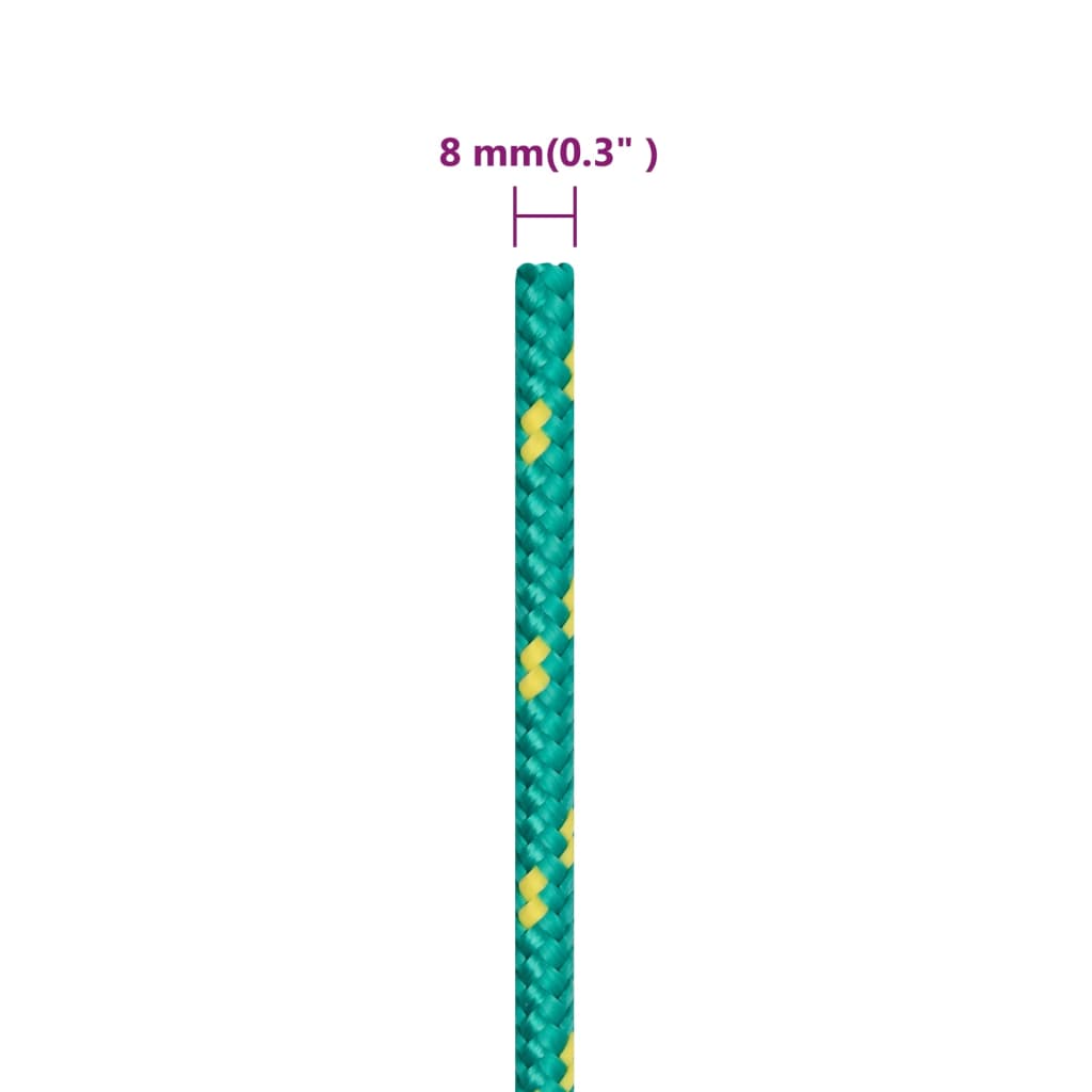 Boat rope green 8 mm 500 m polypropylene