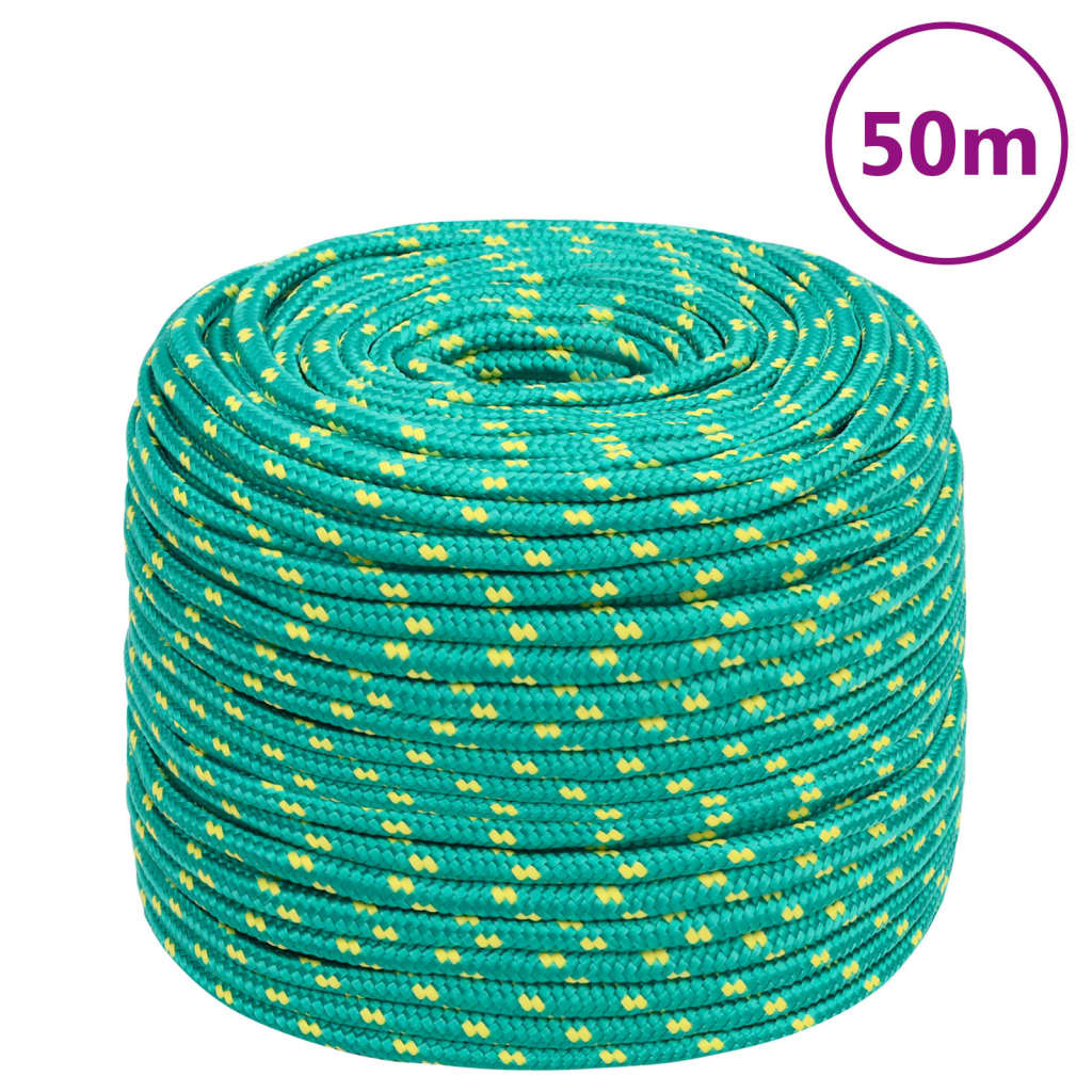 Boat rope green 10 mm 50 m polypropylene