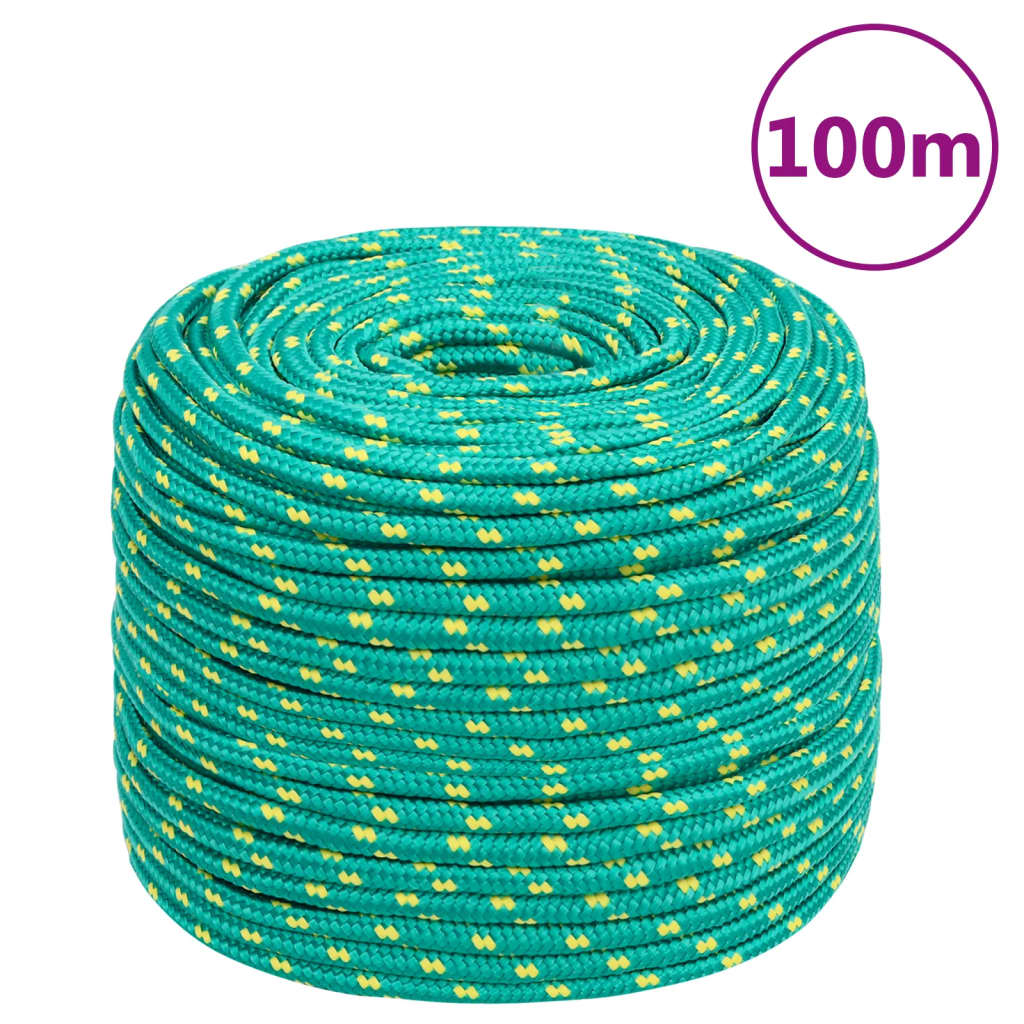 Boat rope green 10 mm 100 m polypropylene