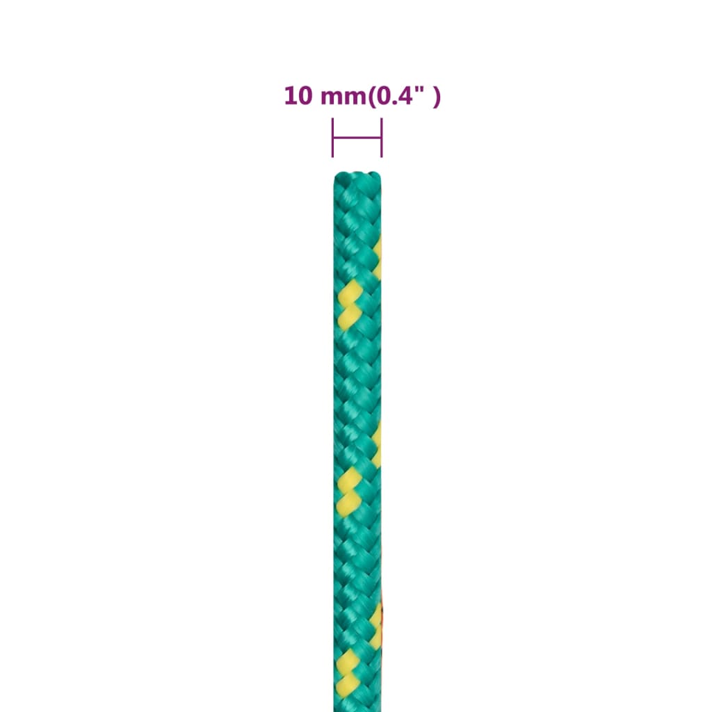 Boat rope green 10 mm 100 m polypropylene