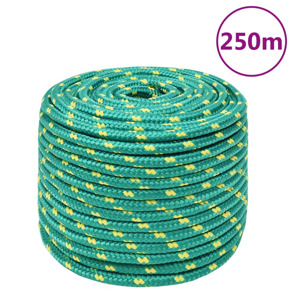 Boat rope green 12 mm 250 m polypropylene