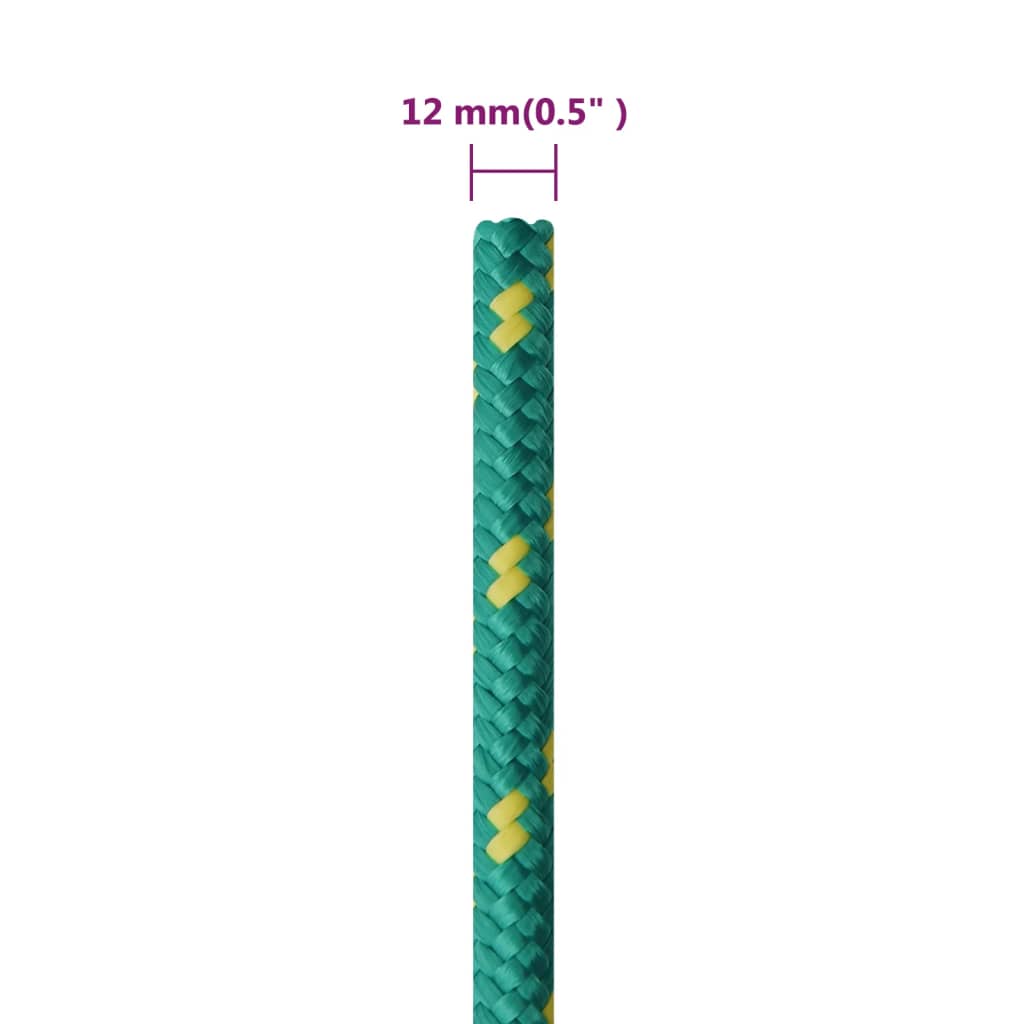 Boat rope green 12 mm 250 m polypropylene