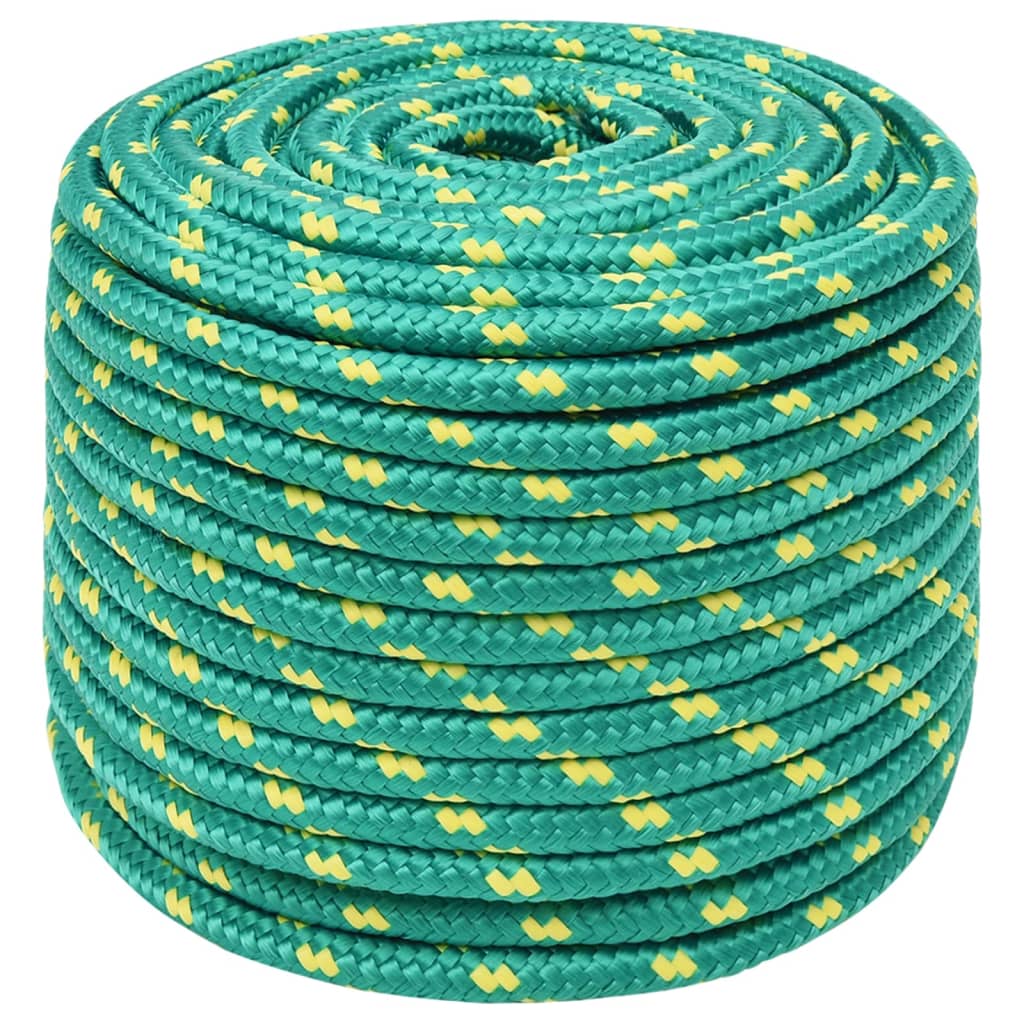 Boat rope green 14 mm 100 m polypropylene