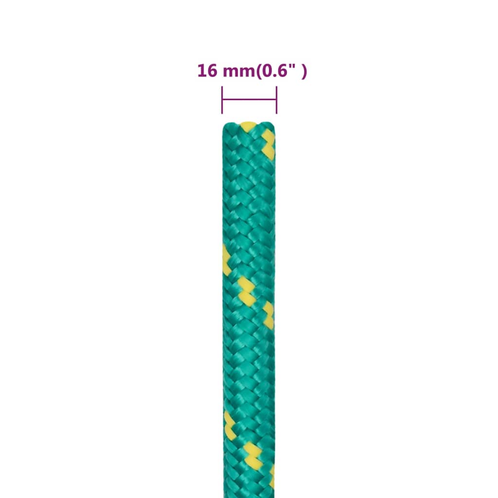 Boat rope green 16 mm 250 m polypropylene