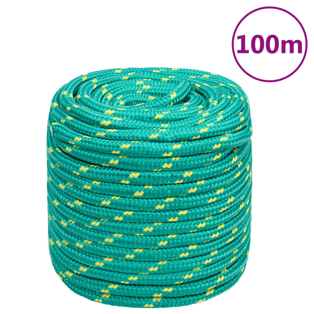 Boat rope green 18 mm 100 m polypropylene
