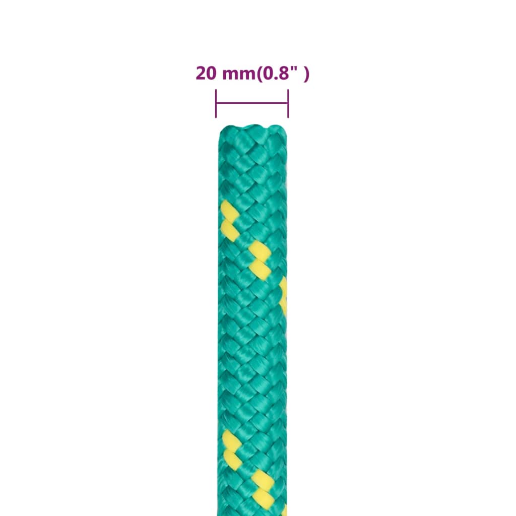 Boat rope green 20 mm 100 m polypropylene
