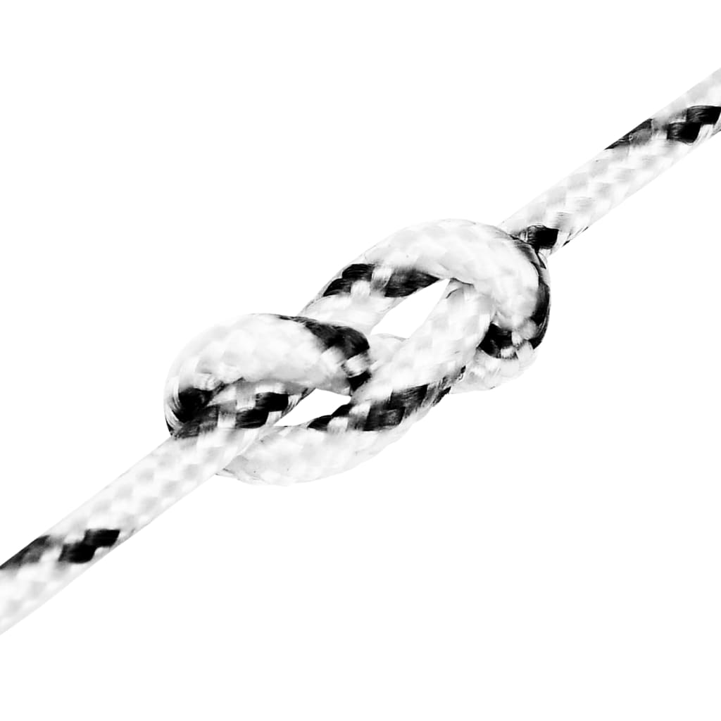 Boat rope braided white 5 mm x 250 m polyester