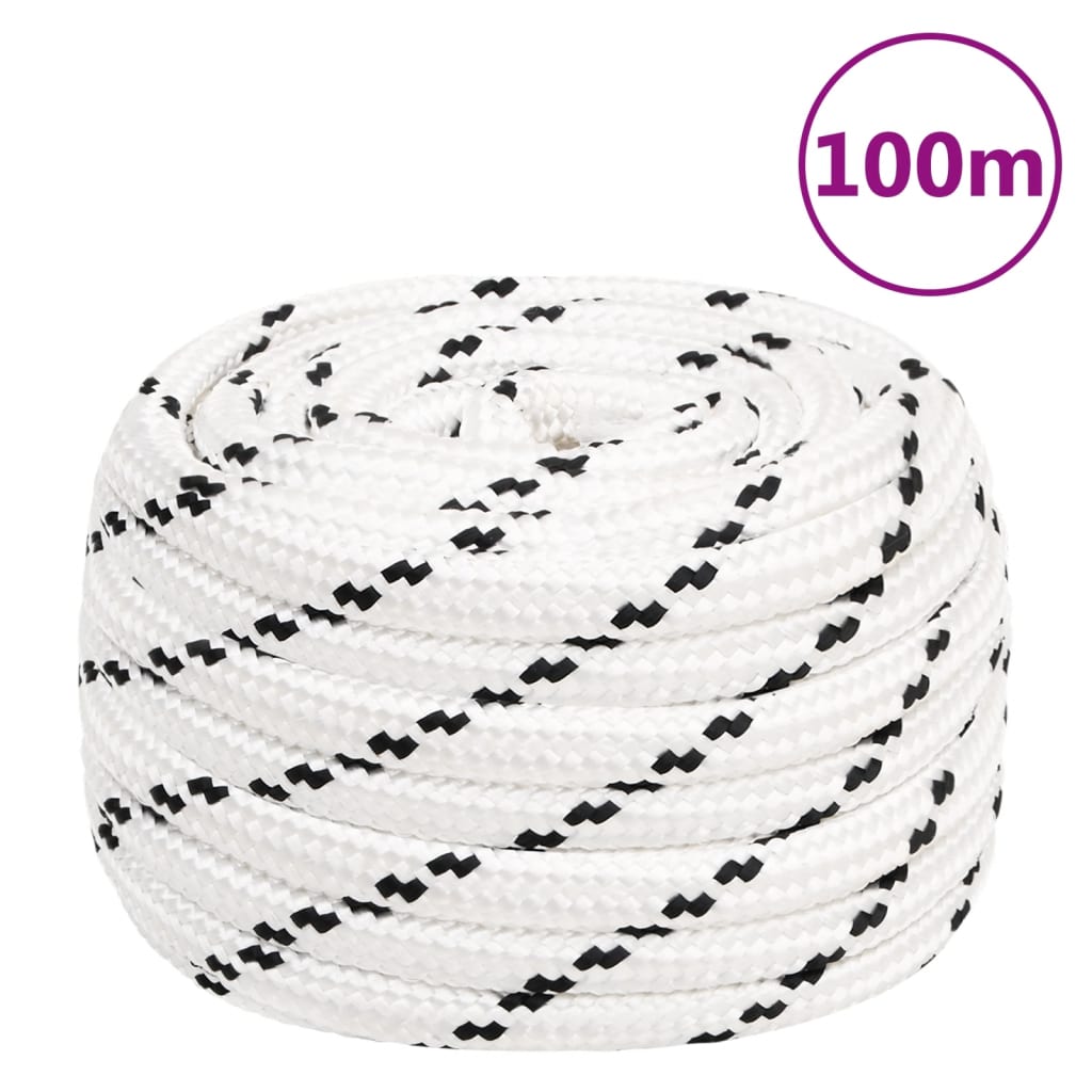 Work rope white 16 mm 100 m polyester