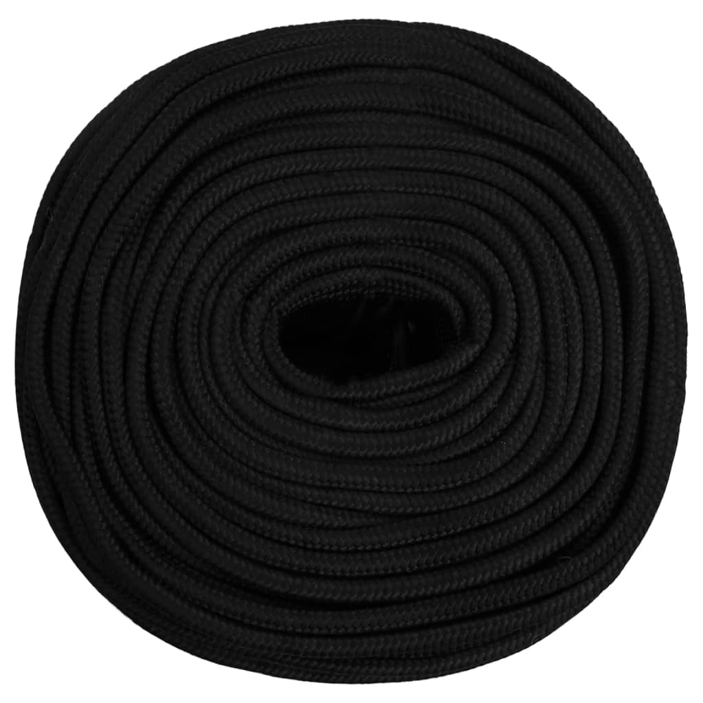 Work rope black 10 mm 250 m polyester