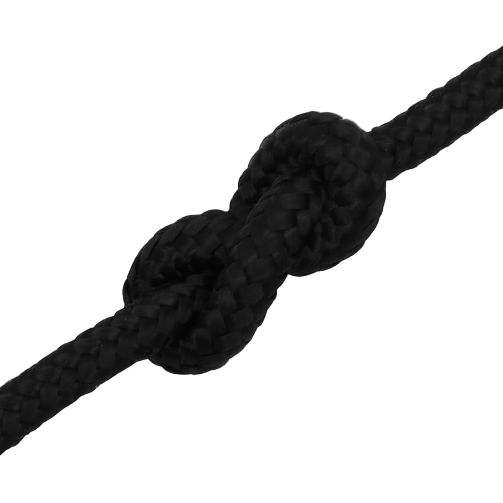 Work rope black 10 mm 250 m polyester