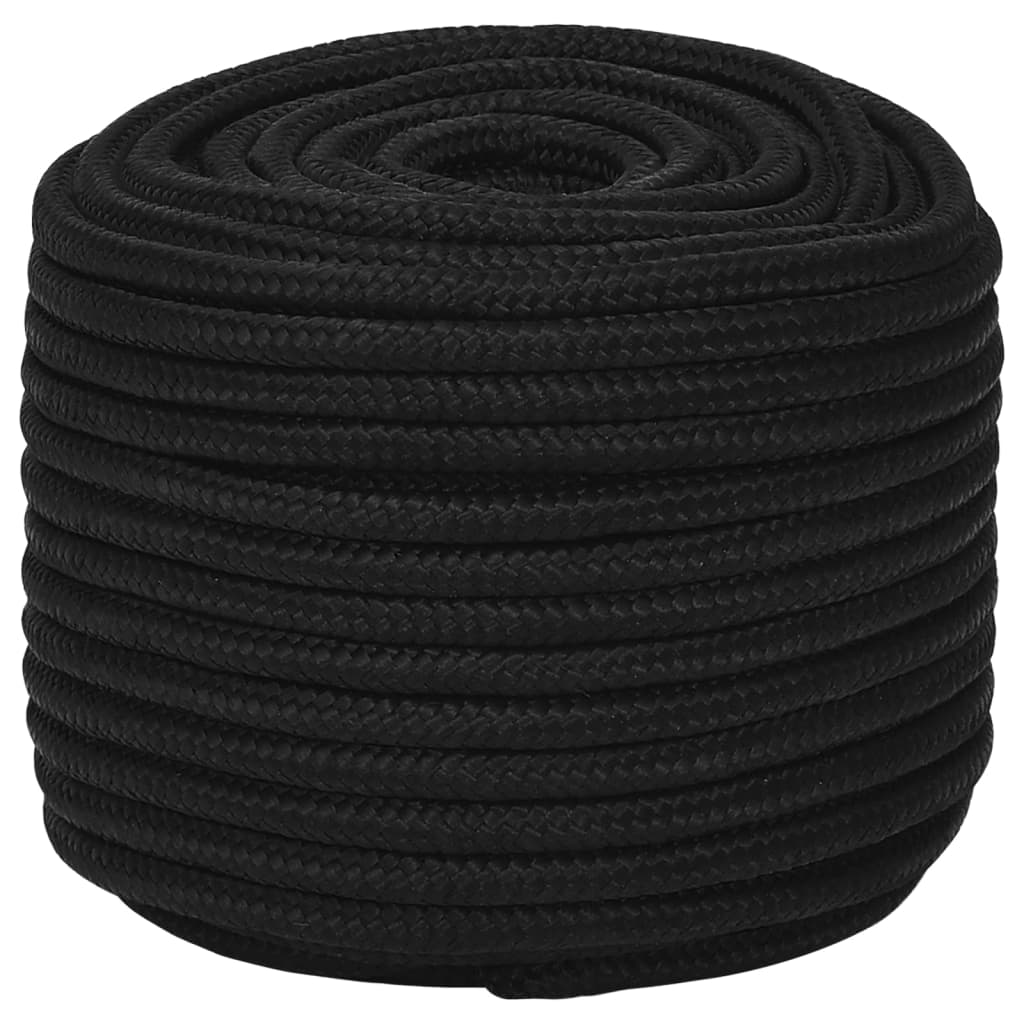 Work rope black 12 mm 50 m polyester