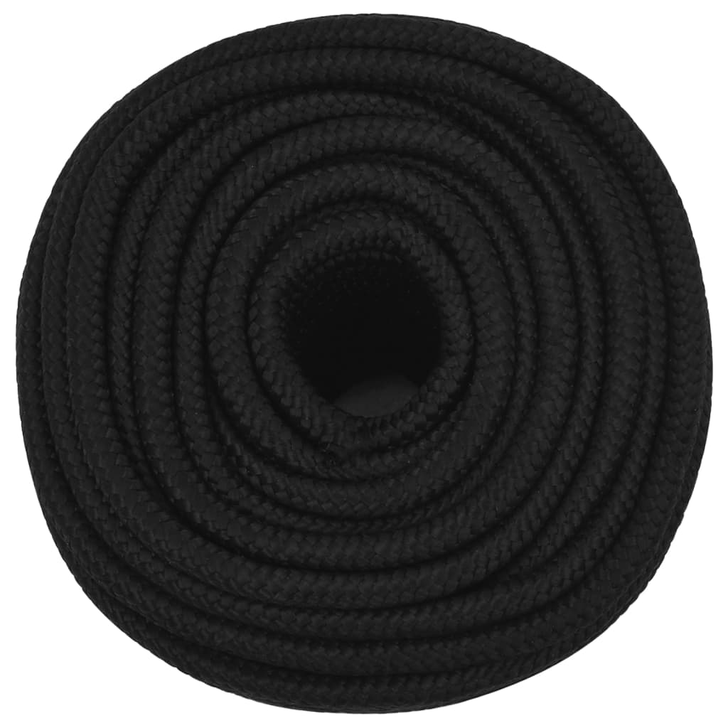 Work rope black 14 mm 100 m polyester