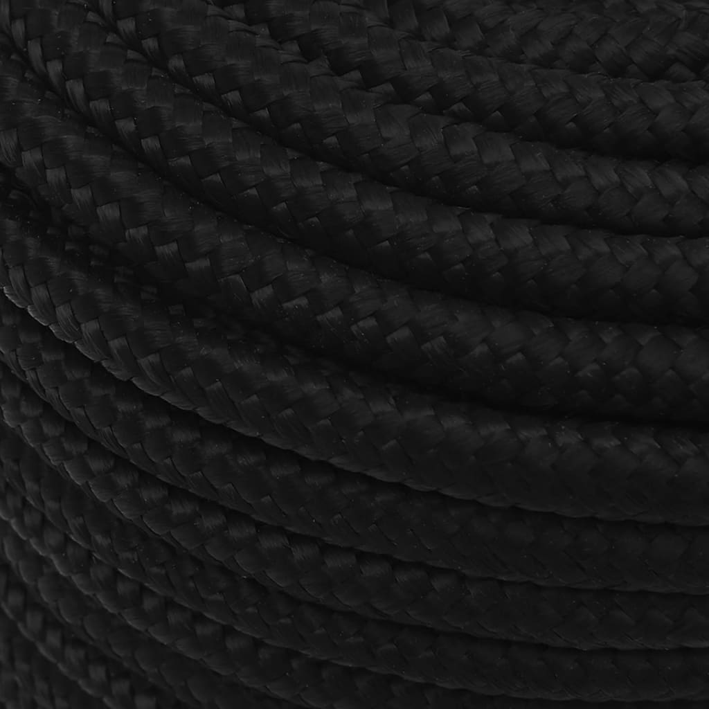 Work rope black 14 mm 100 m polyester