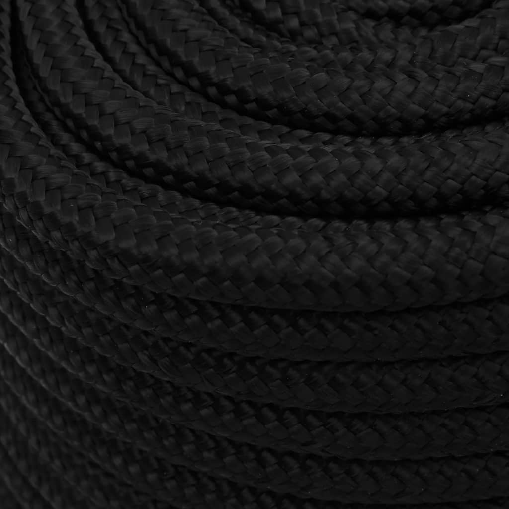 Work rope black 16 mm 100 m polyester