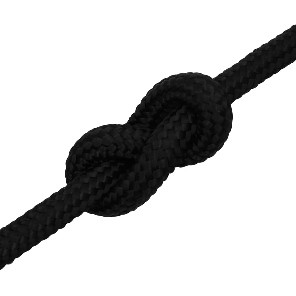 Work rope black 16 mm 100 m polyester