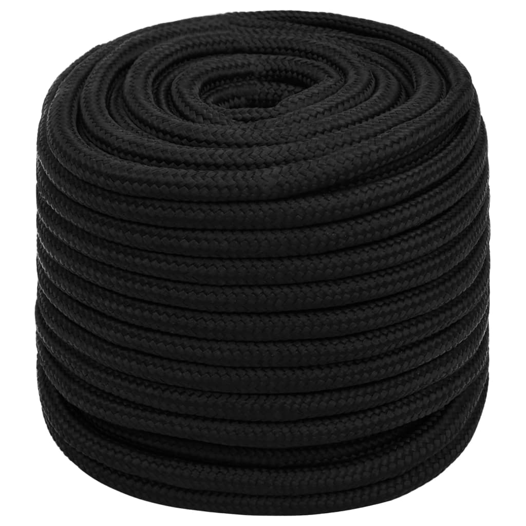 Work rope black 18 mm 25 m polyester