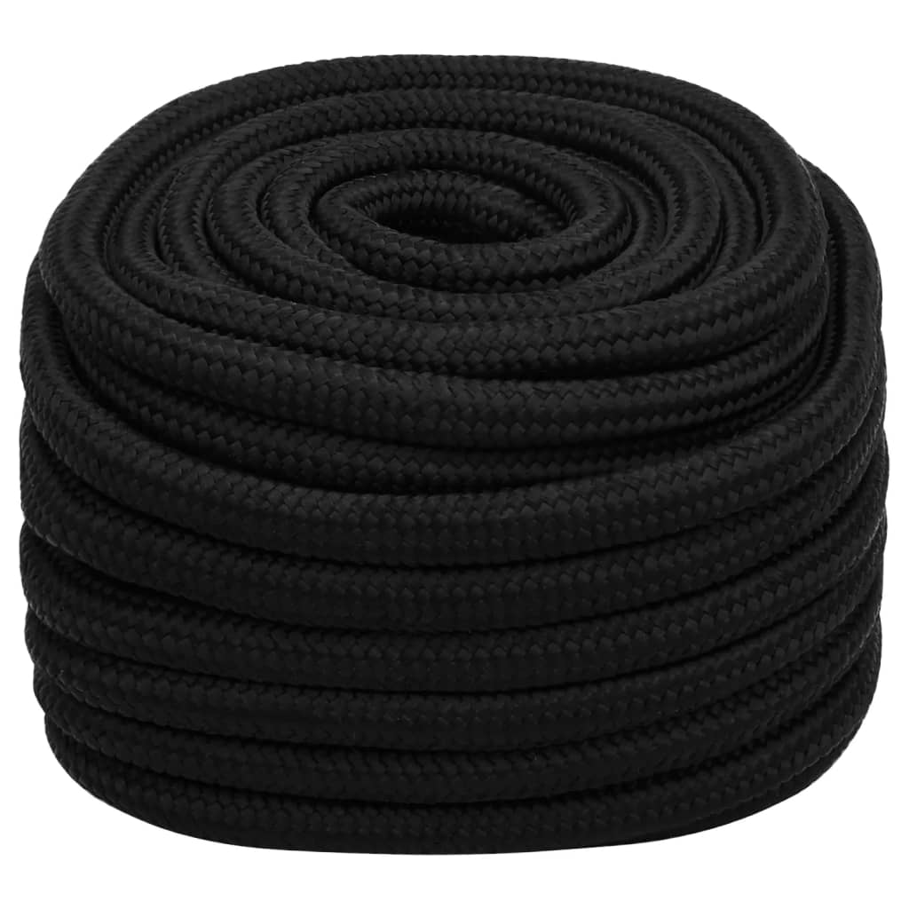 Work rope black 20 mm 25 m polyester