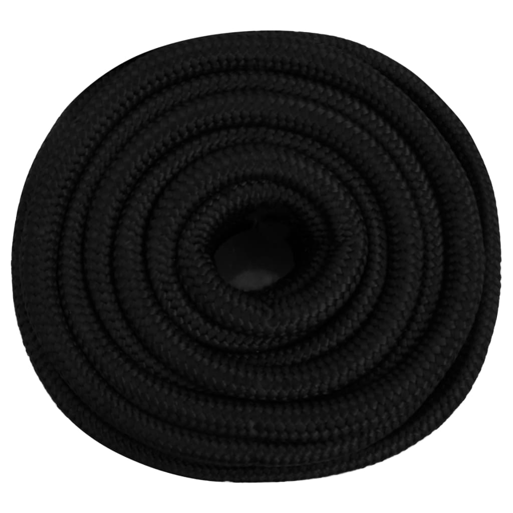 Work rope black 25 mm 50 m polyester