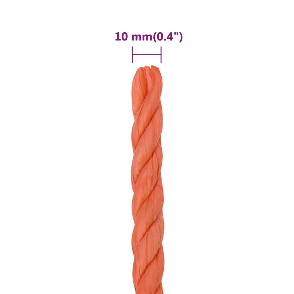 Work rope orange 10 mm 25 m polypropylene