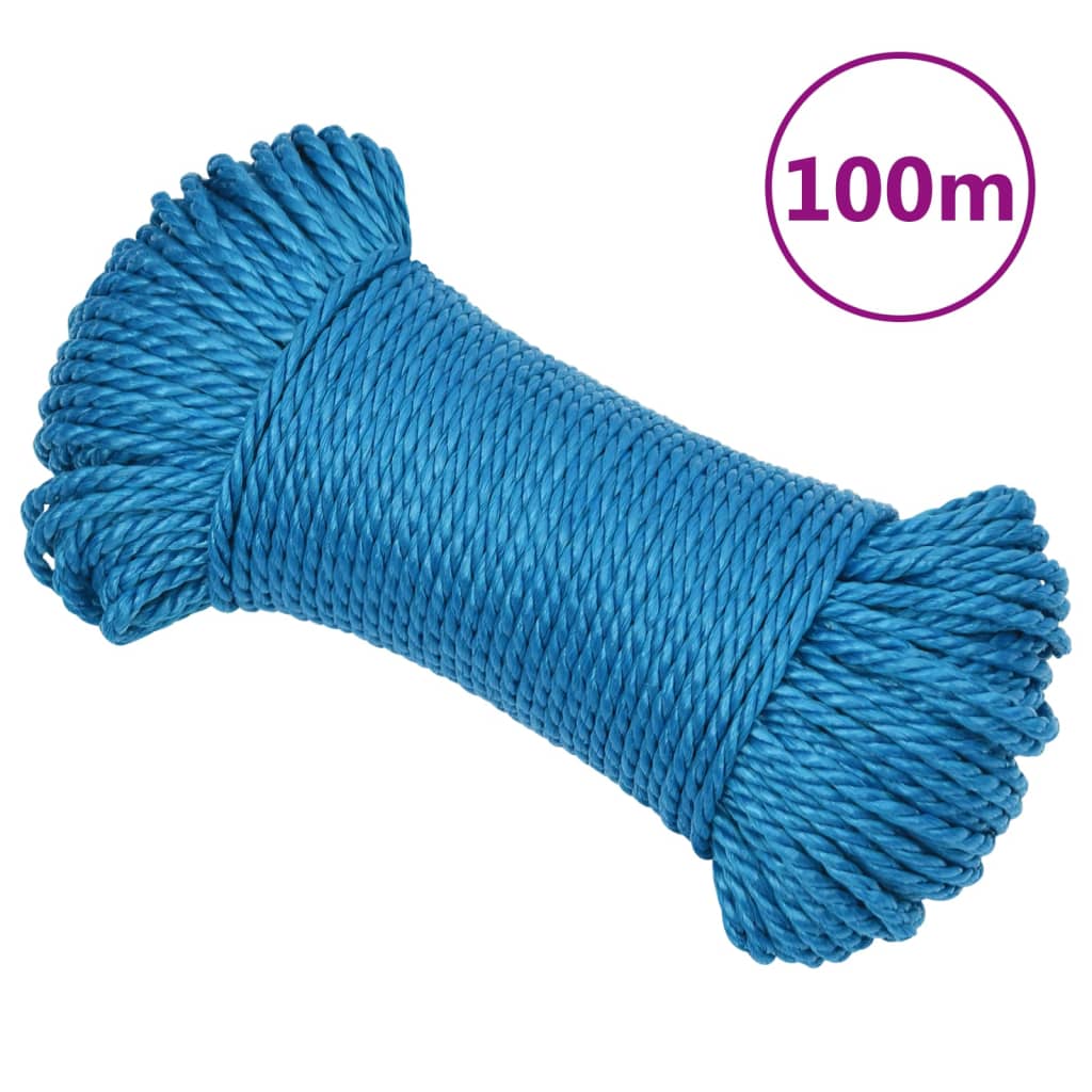 Work rope blue 8 mm 100 m polypropylene