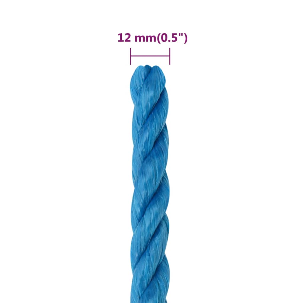 Work rope blue 12 mm 50 m polypropylene