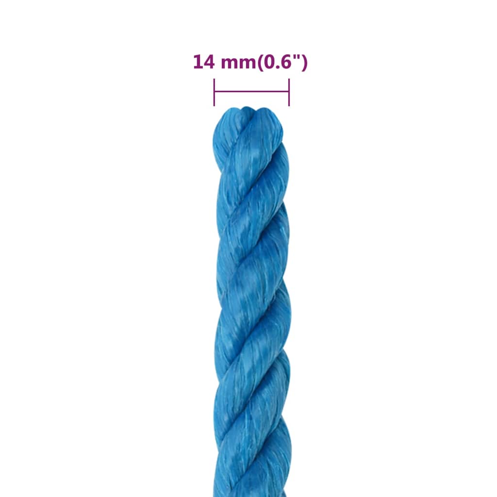 Work rope blue 14 mm 25 m polypropylene