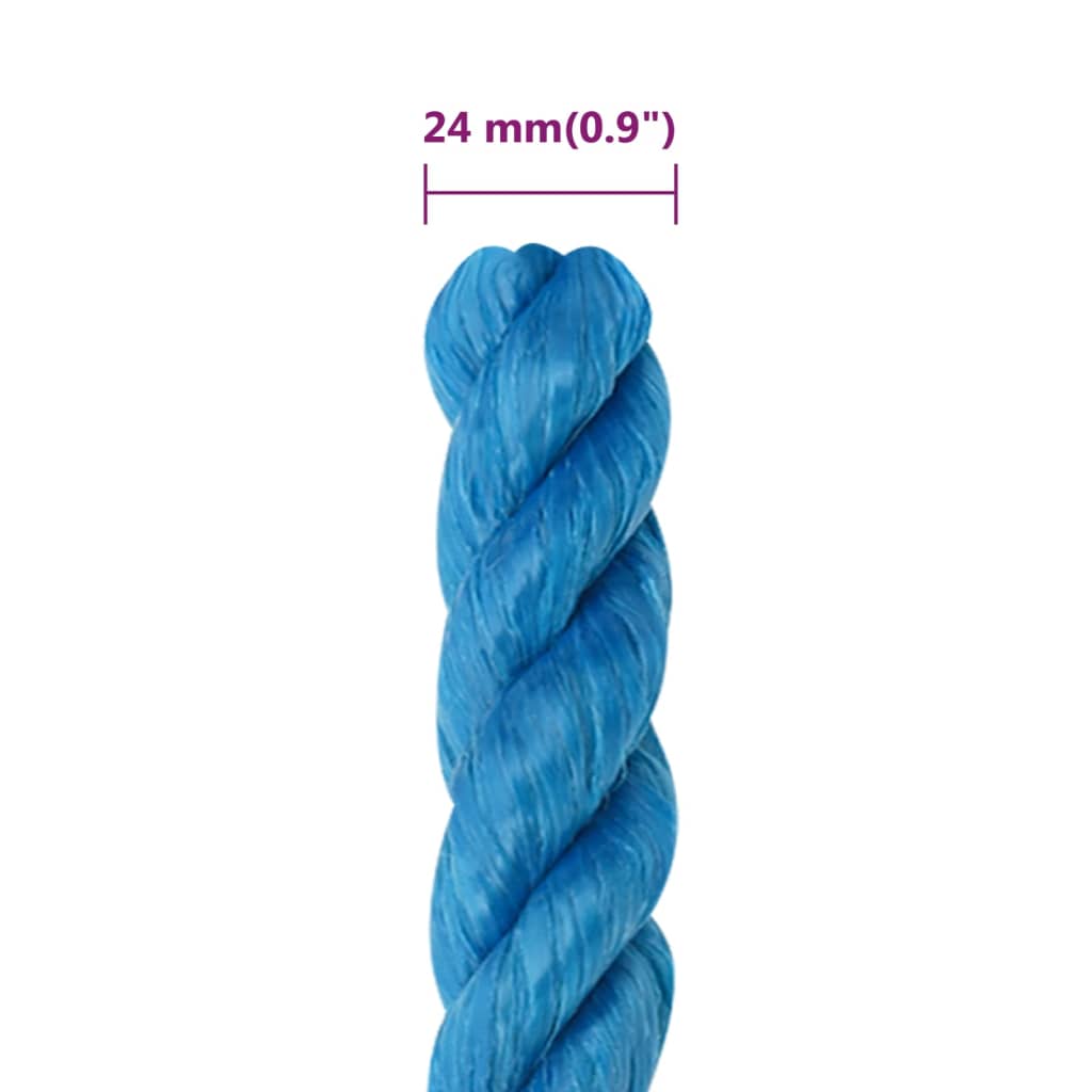 Work rope blue 24 mm 100 m polypropylene