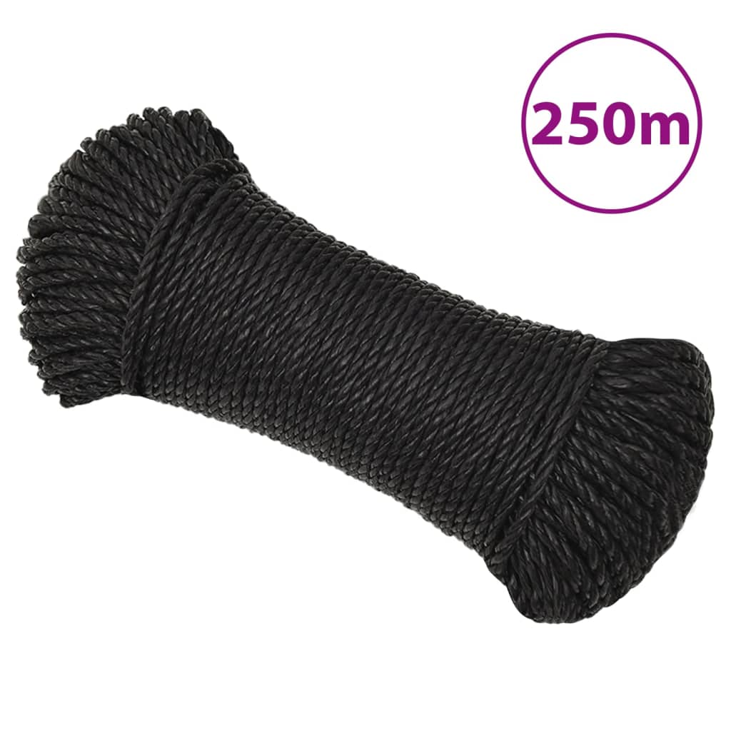 Work rope black 6 mm 250 m polypropylene