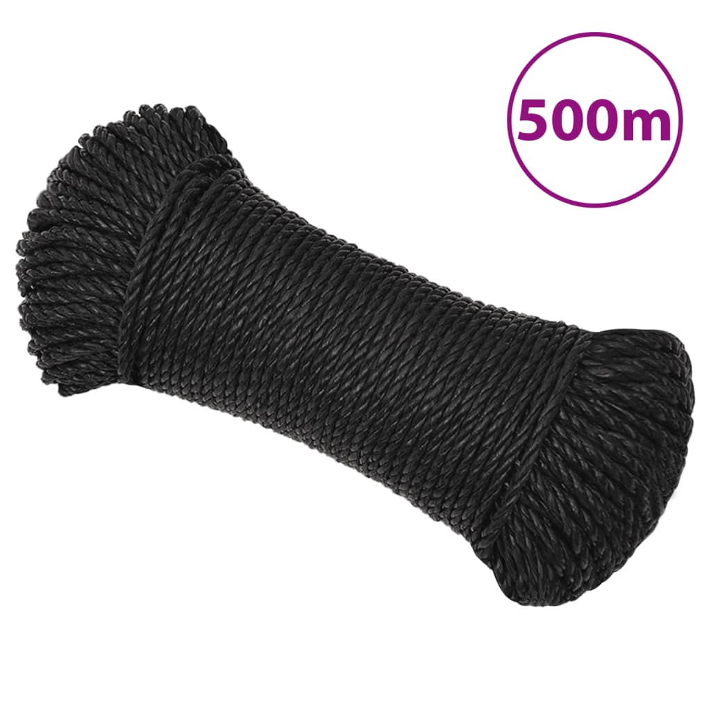Work rope black 6 mm 500 m polypropylene