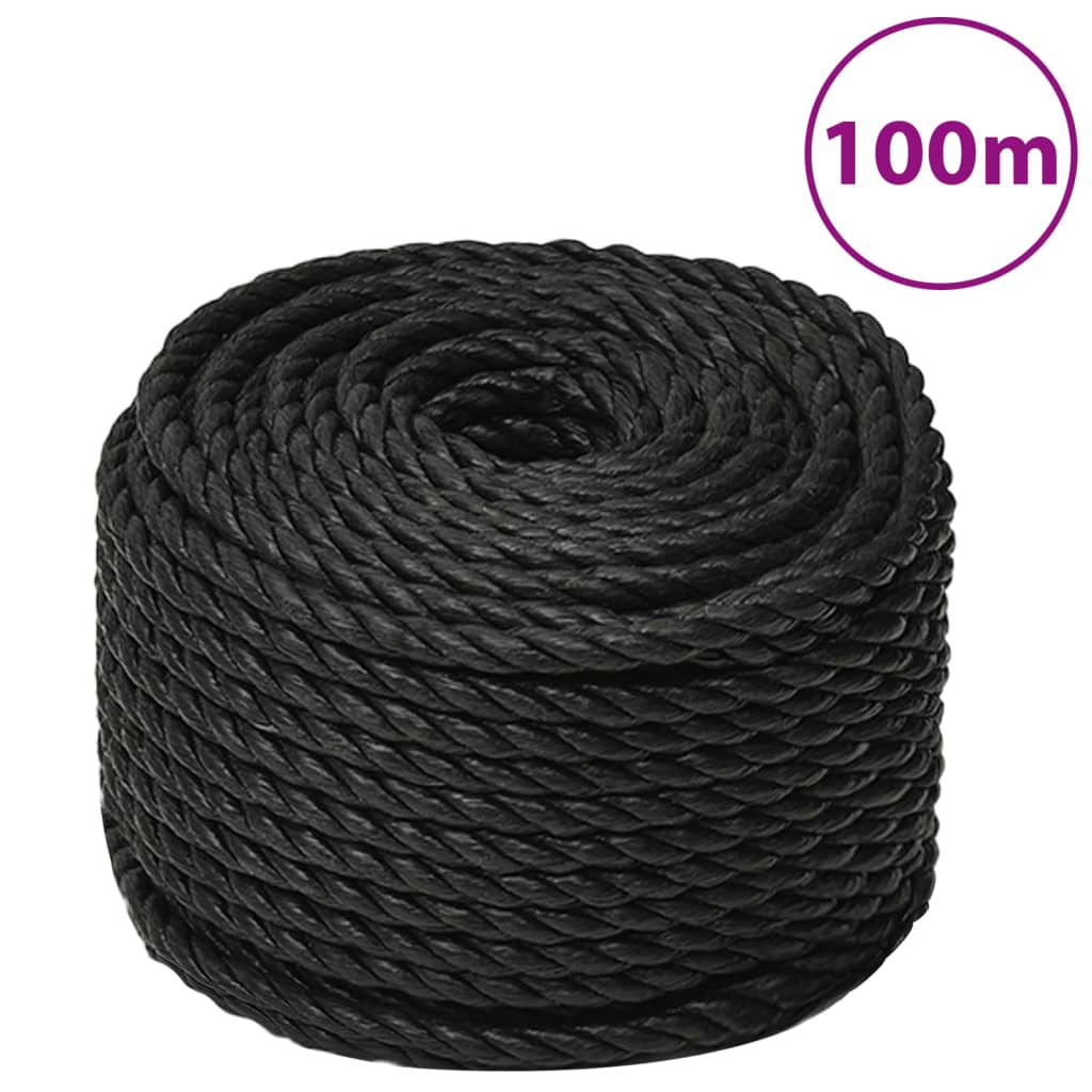 Work rope black 14 mm 100 m polypropylene