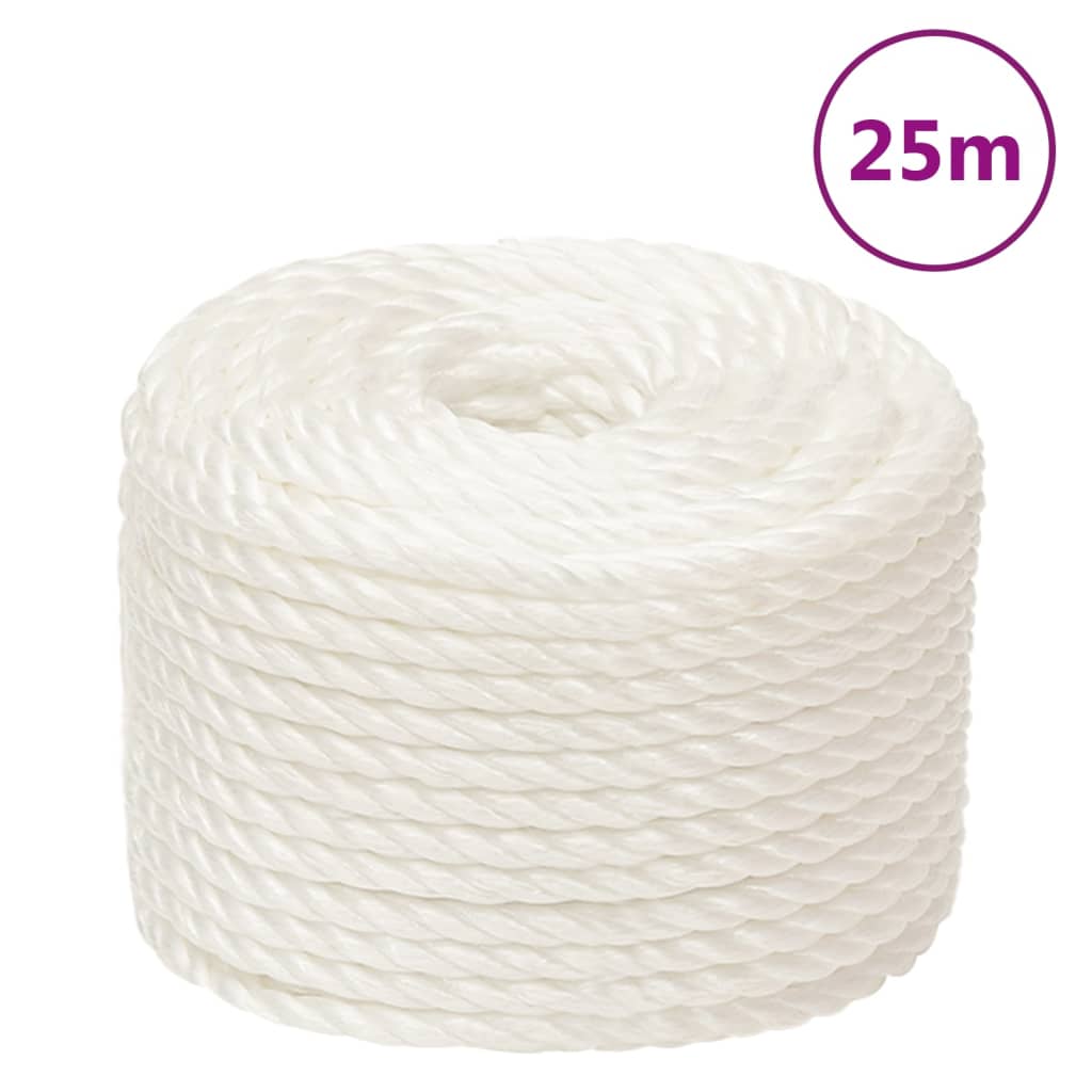Work rope white 10 mm 25 m polypropylene