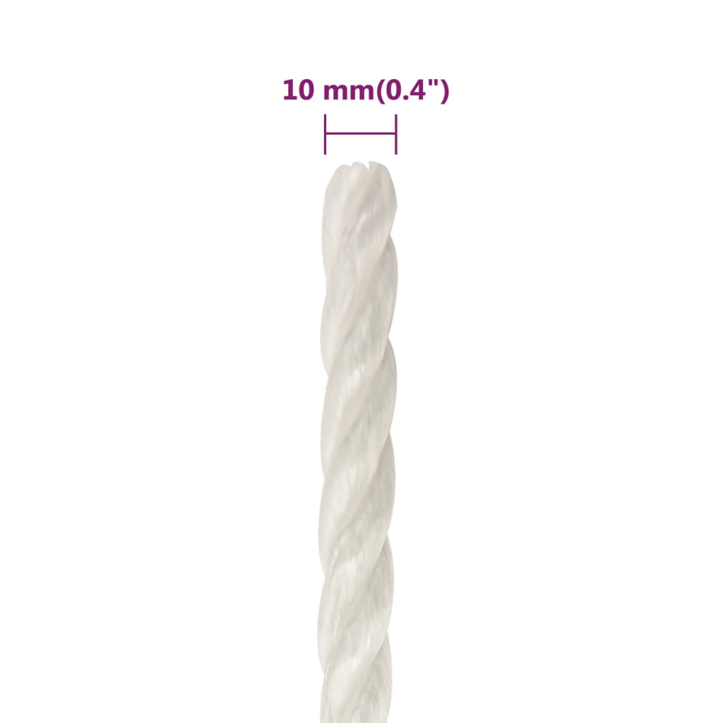 Work rope white 10 mm 25 m polypropylene