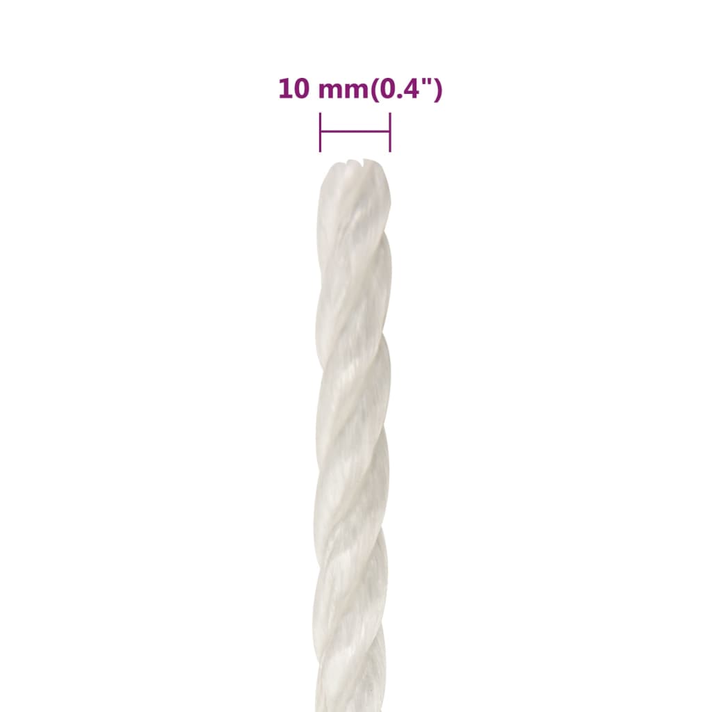 Work rope white 10 mm 500 m polypropylene