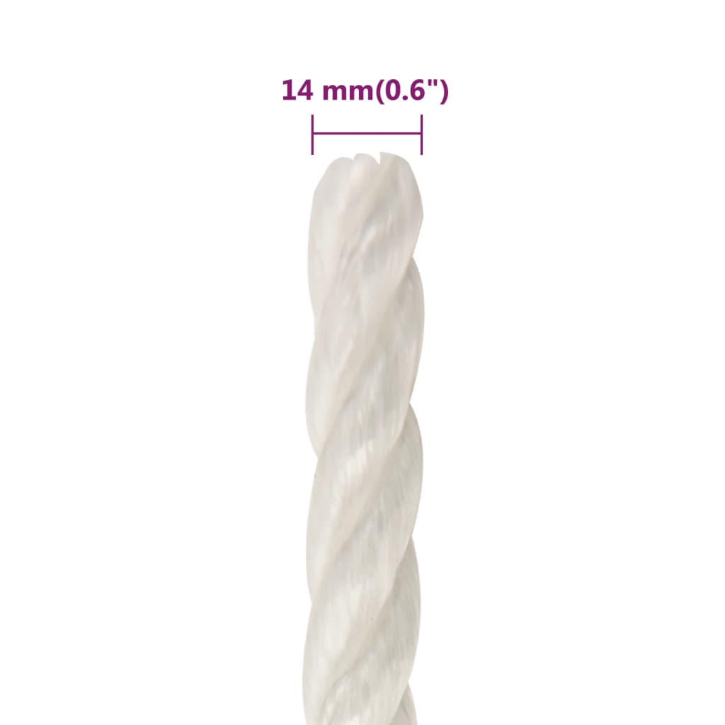 Work rope white 14 mm 250 m polypropylene